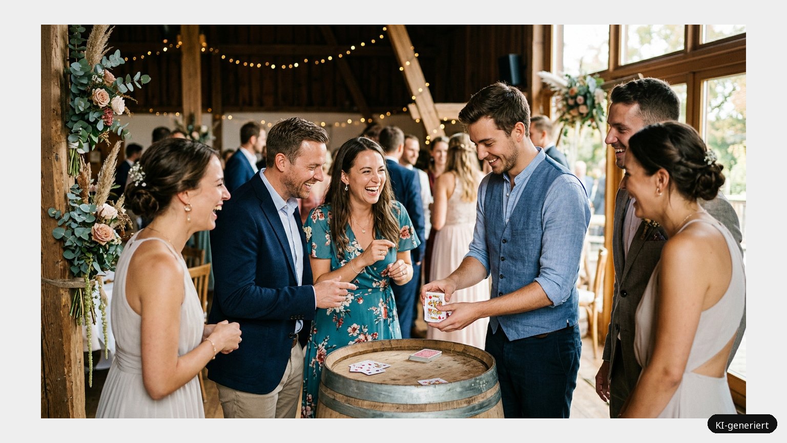 Zauberer und Co: 5 Hochzeitsaktivitäten, bei denen Ihre Gäste sich kennenlernen. (KI-generiertes Symbolbild)
