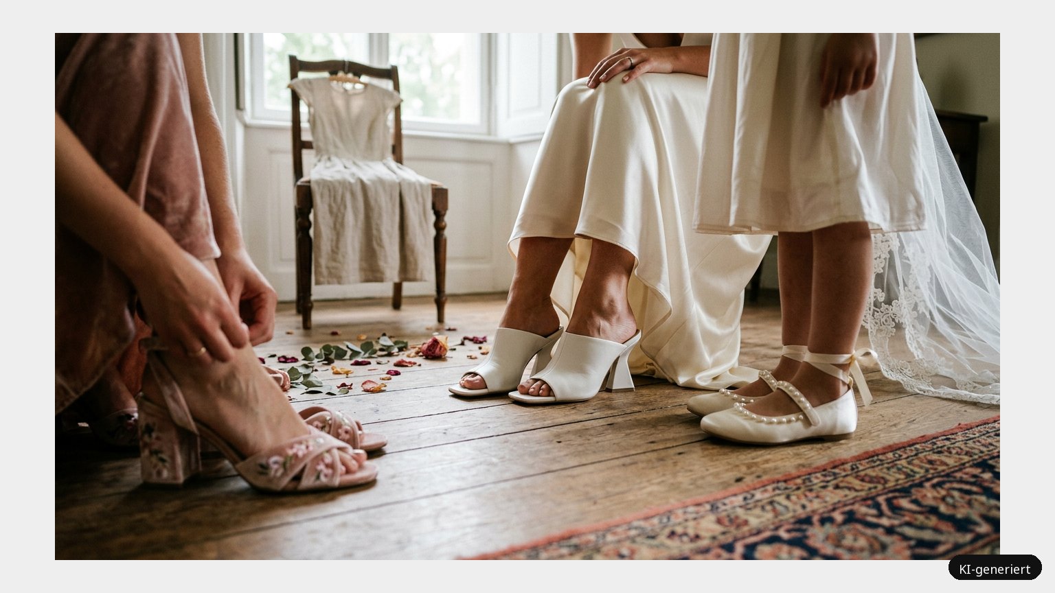 Brautschuh Trends 2027 – was ist diese Saison so richtig „in“ (KI-generiertes Symbolbild)