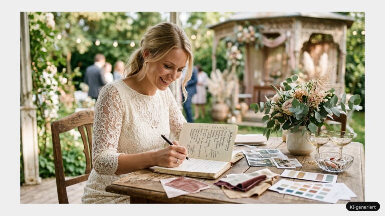 Checkliste für die Hochzeitsplanung (KI-generiertes Symbolbild)