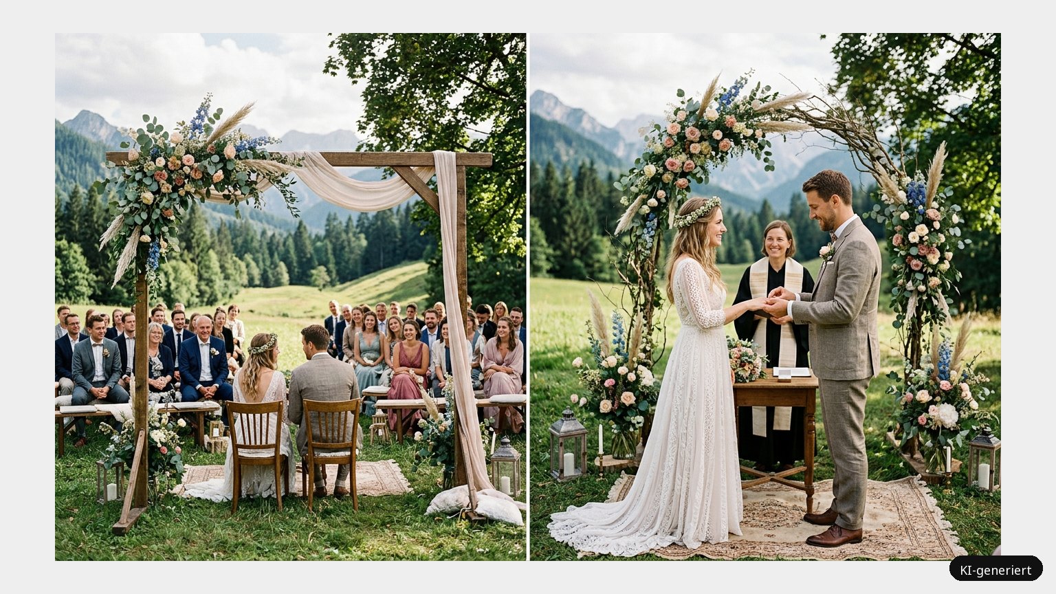 Heiraten im Paradies (KI-generiertes Symbolbild)
