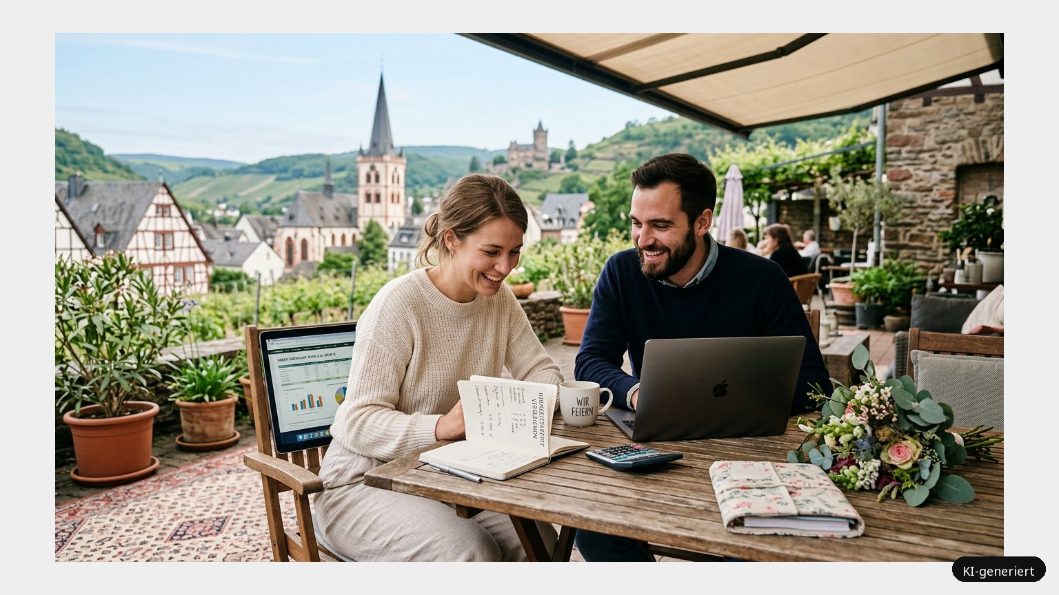Hochzeitskredit vergleichen (KI-generiertes Symbolbild)