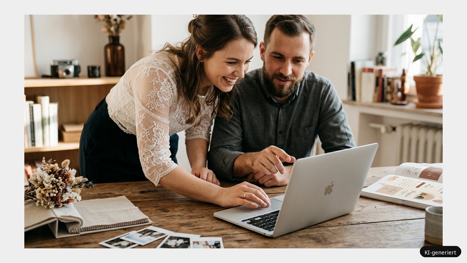Hochzeitsplanung im 3. Jahrtausend – Hochzeitshomepages immer beliebter (KI-generiertes Symbolbild)
