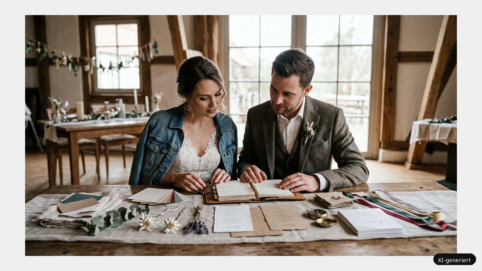 Mit gutem Plan zur eigenen Hochzeit (KI-generiertes Symbolbild)
